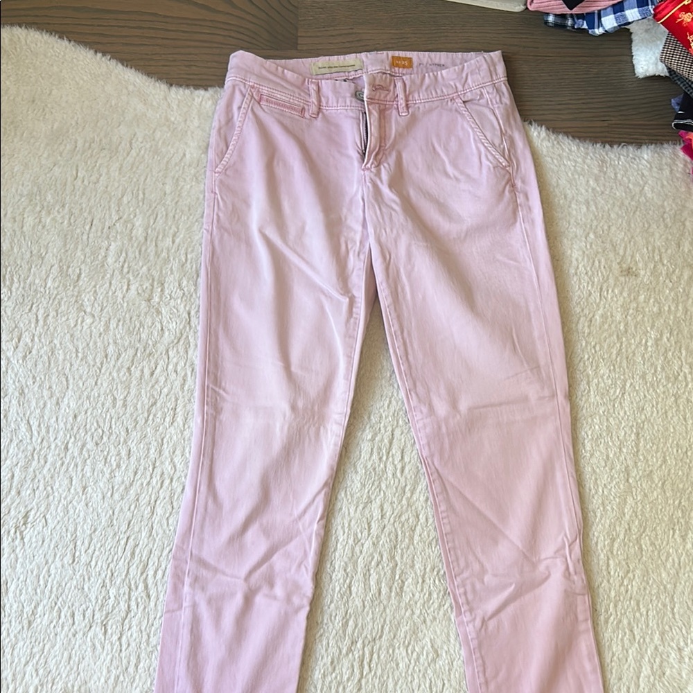 Pilcro and the Letterpress Pink Straight Leg Pants